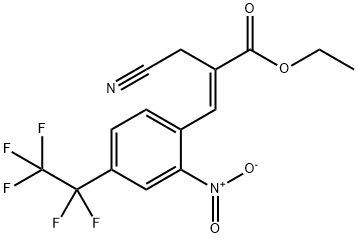 (E)-ethyl 2-(cyanoMethyl)-3-(2-nitro-4-(perfluoroethyl)phenyl)acrylate Struktur