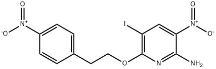 2-Pyridinamine, 5-iodo-3-nitro-6-[2-(4-nitrophenyl)ethoxy]- Struktur