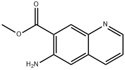 7-Quinolinecarboxylic acid, 6-amino-, methyl ester Struktur