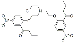 N,N-bis(2-(2-butanoyl)-4-nitrophenoxyethyl)-N-(2-chloroethyl)amine Struktur