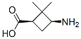 Cyclobutanecarboxylic acid, 3-amino-2,2-dimethyl-, cis- (9CI) Struktur