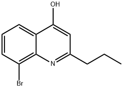 8-BROMO-2-PROPYLQUINOLINE-4-OL Struktur