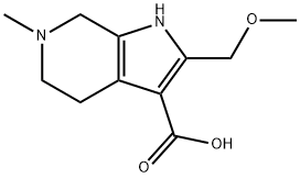 1H-Pyrrolo[2,3-c]pyridine-3-carboxylic  acid,  4,5,6,7-tetrahydro-2-(methoxymethyl)-6-methyl- Struktur