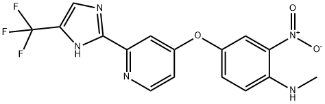 Benzenamine, N-methyl-2-nitro-4-[[2-[5-(trifluoromethyl)-1H-imidazol-2-yl]-4-pyridinyl]oxy]- Struktur