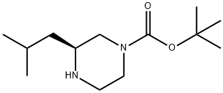 (S)-1-BOC-3-ISOBUTYLPIPERAZINE Struktur