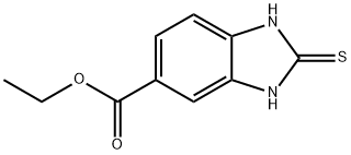 1H-BENZIMIDAZOLE-5-CARBOXYLIC ACID, 2,3-DIHYDRO-2-THIOXO-, ETHYL ESTER Struktur