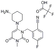 2-[[6-[(3R)-3-AMino-1-piperidinyl]-3,4-dihydro-3-Methyl-2,4-dioxo-1(2H)-pyriMidinyl]Methyl]-4-fluorobenzonitrile Trifluoroacetate Struktur