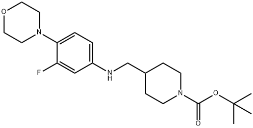 1-Boc-4-[(3-fluoro-4-Morpholin-4-yl-phenylaMino)Methyl]piperidine Struktur