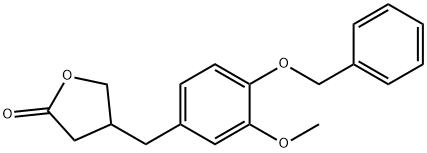 Dihydro-4-[[3-Methoxy-4-(phenylMethoxy)phenyl]Methyl]-2(3H)-furanone Struktur