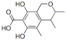 6,8-dihydroxy-3,4,5-trimethyl-isochroman-7-carboxylic acid Struktur