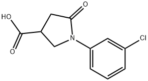 1-(3-CHLOROPHENYL)-5-OXOPYRROLIDINE-3-CARBOXYLICACID Struktur