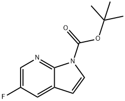 5-FLUORO-PYRROLO[2,3-B]PYRIDINE-1-CARBOXYLICACIDTERT-BUTYLESTER Struktur