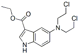 ethyl 5-[bis(2-chloroethyl)amino]-1H-indole-3-carboxylate Struktur