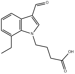 1H-INDOLE-1-BUTANOIC ACID, 7-ETHYL-3-FORMYL- Struktur