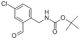 TERT-BUTYL 4-CHLORO-2-FORMYLBENZYLCARBAMATE Struktur