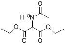 DIETHYL ACETAMIDOMALONATE-15N Struktur