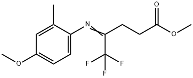 Methyl5,5,5-trifluoro-4-(4-Methoxy-2-Methylphenyl-iMino)penatanoate Struktur