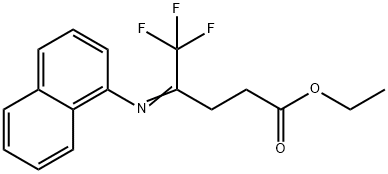 Ethyl 5,5,5-trifluoro-4-(naphthalen-1-yliMino)pentanoate Struktur