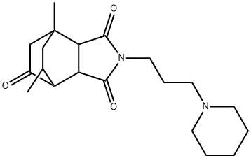 4,7-Ethano-1H-isoindole-1,3,8(2H)-trione,  hexahydro-4,6-dimethyl-2-[3-(1-piperidinyl)propyl]- Struktur