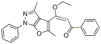 2-Propen-1-one,  3-(3,5-dimethyl-1-phenyl-1H-furo[2,3-c]pyrazol-4-yl)-3-ethoxy-1-phenyl- Struktur