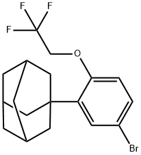 2-Adamantyl-4-bromo-1-(2,2,2-trifluoroethoxy)benzene Struktur