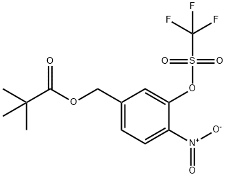 4-nitro-3-(trifluoroMethylsulfonyloxy)benzyl pivalate Struktur