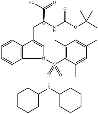 BOC-TRP(MTS)-OH DCHA Struktur