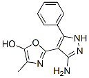 5-Oxazolol,  2-(3-amino-5-phenyl-1H-pyrazol-4-yl)-4-methyl- Struktur