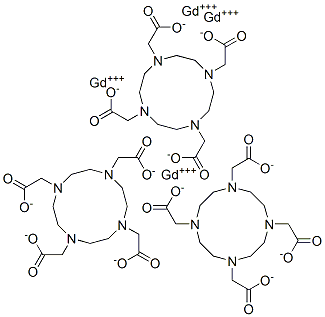 gadolinium 1,4,7,10-tetraazacyclododecane-N,N',N'',N'''-tetraacetate Struktur