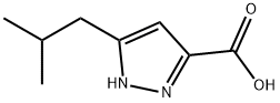 3-Isobutyl-1H-pyrazole-5-carboxylic acid Struktur