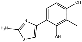 4-(2-Amino-1,3-thiazol-4-yl)-2-methylbenzene-1,3-diol Struktur