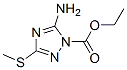 1H-1,2,4-Triazole-1-carboxylicacid,5-amino-3-(methylthio)-,ethylester(9CI) Struktur