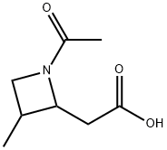 2-Azetidineacetic acid, 1-acetyl-3-methyl- (9CI) Struktur