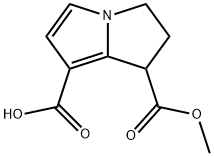 7-(methoxycarbonyl)-6,7-dihydro-5-Hpyrrolizine-1-carboxylic acid Struktur