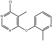 4-Chloro-5-methyl-6-(2-methylpyridin-3-yloxy)pyrimidine Struktur