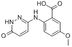 BENZOIC ACID, 2-[(1,6-DIHYDRO-6-OXO-3-PYRIDAZINYL)AMINO]-5-METHOXY- Struktur