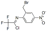 N-[2-(BROMOMETHYL)-4-NITROPHENYL]-2,2,2-TRIFLUOROACETIMIDOYL CHLORIDE Struktur