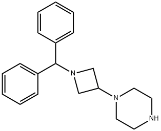 1-[1-(DIPHENYLMETHYL)AZETIDIN-3-YL]PIPERAZINE Struktur