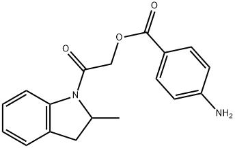 [2-(2-甲基-2,3-二氫吲哚-1-基)-2-氧代-乙基]4-氨基苯甲酸酯, 931239-24-6, 結(jié)構(gòu)式