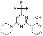 Pyrimidine, 2-(2-hydroxyphenyl)-4-piperidino-6-trifluoromethyl- Struktur