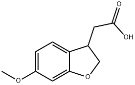 3-BENZOFURANACETIC ACID, 2,3-DIHYDRO-6-METHOXY- Struktur