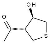 Ethanone, 1-(tetrahydro-4-hydroxy-3-thienyl)-, trans- (9CI) Struktur