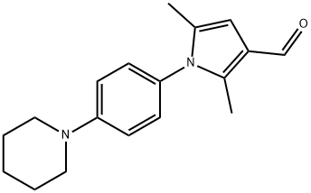 1H-PYRROLE-3-CARBOXALDEHYDE, 2,5-DIMETHYL-1-[4-(1-PIPERIDINYL)PHENYL]- Struktur