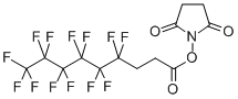 N-Succinimidyl  3-(perfluorohexyl)propionate,  4,4,5,5,6,6,7,7,8,8,9,9,9-Tridecafluor-nonansä:ure-N-succinimidylester,  N-Succinimidyl  2H,2H,3H,3H-perfluorononanoate Struktur