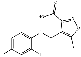 4-[(2,4-difluorophenoxy)methyl]-5-methylisoxazole-3-carboxylic acid Struktur