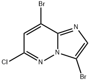 3,8-DIBROMO-6-CHLOROIMIDAZO[1,2-B]PYRIDAZINE Struktur