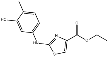 ETHYL 2-(3-HYDROXY-4-METHYLPHENYLAMINO)THIAZOLE-4-CARBOXYLATE Struktur