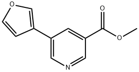 methyl 5-(furan-3-yl)pyridine-3-carboxylate Struktur