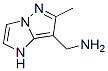 1H-Imidazo[1,2-b]pyrazole-7-methanamine,  6-methyl- Struktur