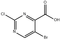 5-Bromo-2-chloropyrimidine-4-carboxylic acid Struktur